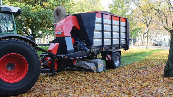 Vacuum traile multi-purpose sweeping and collecting